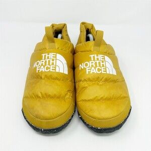 The North Face Nuptse Mule Slippers Unisex Mustard Yellow Insulated Camp Size 13